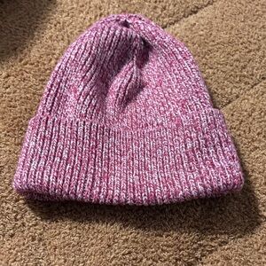 Old Navy Pink and White Knit Beanie for Kids